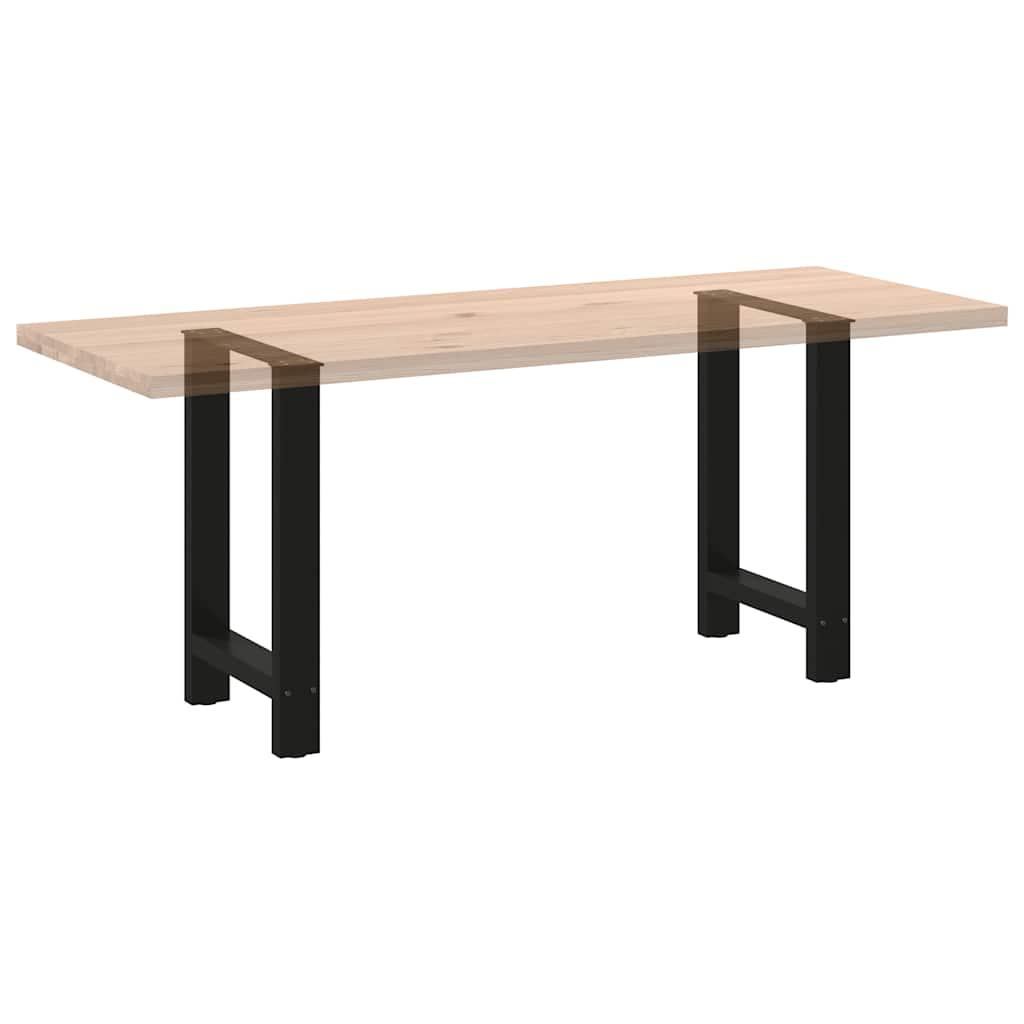 Dining Table Legs Black 2 pcs 60x(72-73) cm Steel