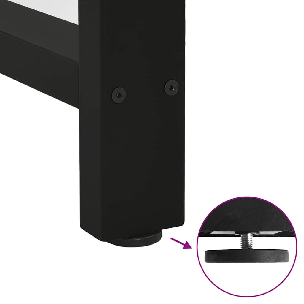Dining Table Legs Black 2 pcs 60x(72-73) cm Steel