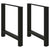 Dining Table Legs Black 2 pcs 70x(72-73) cm Steel