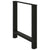 Dining Table Legs Black 2 pcs 70x(72-73) cm Steel