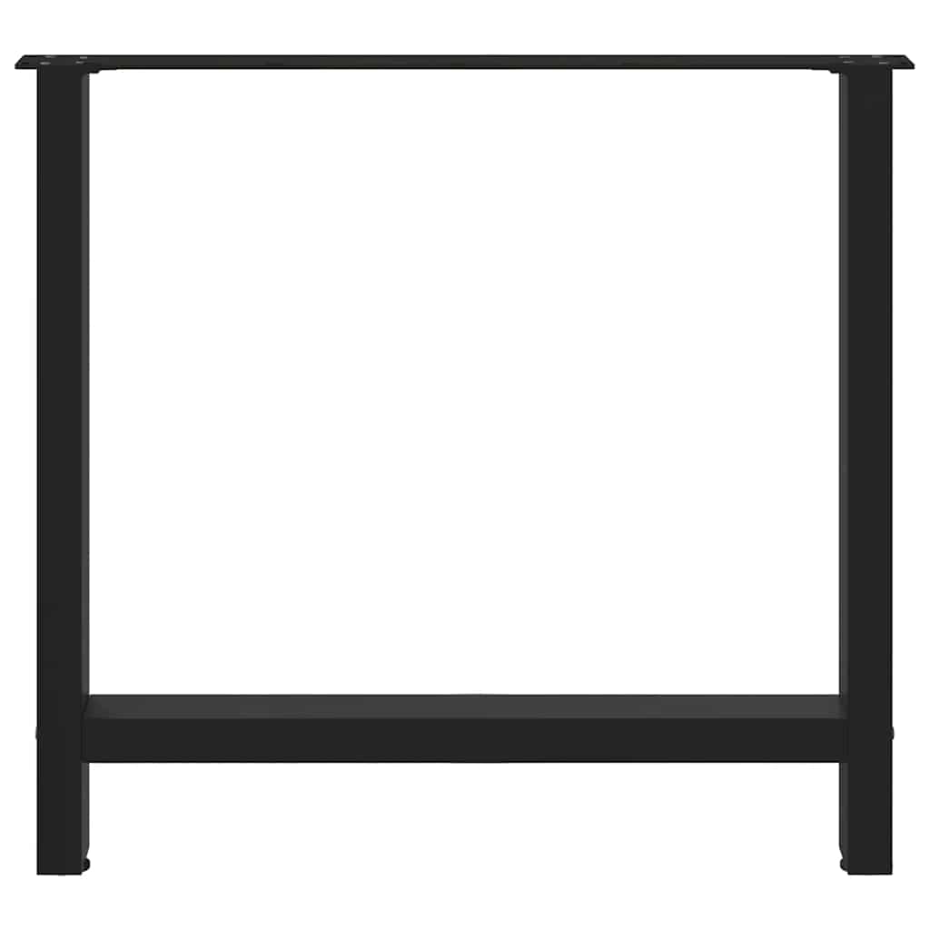 Dining Table Legs Black 2 pcs 70x(72-73) cm Steel
