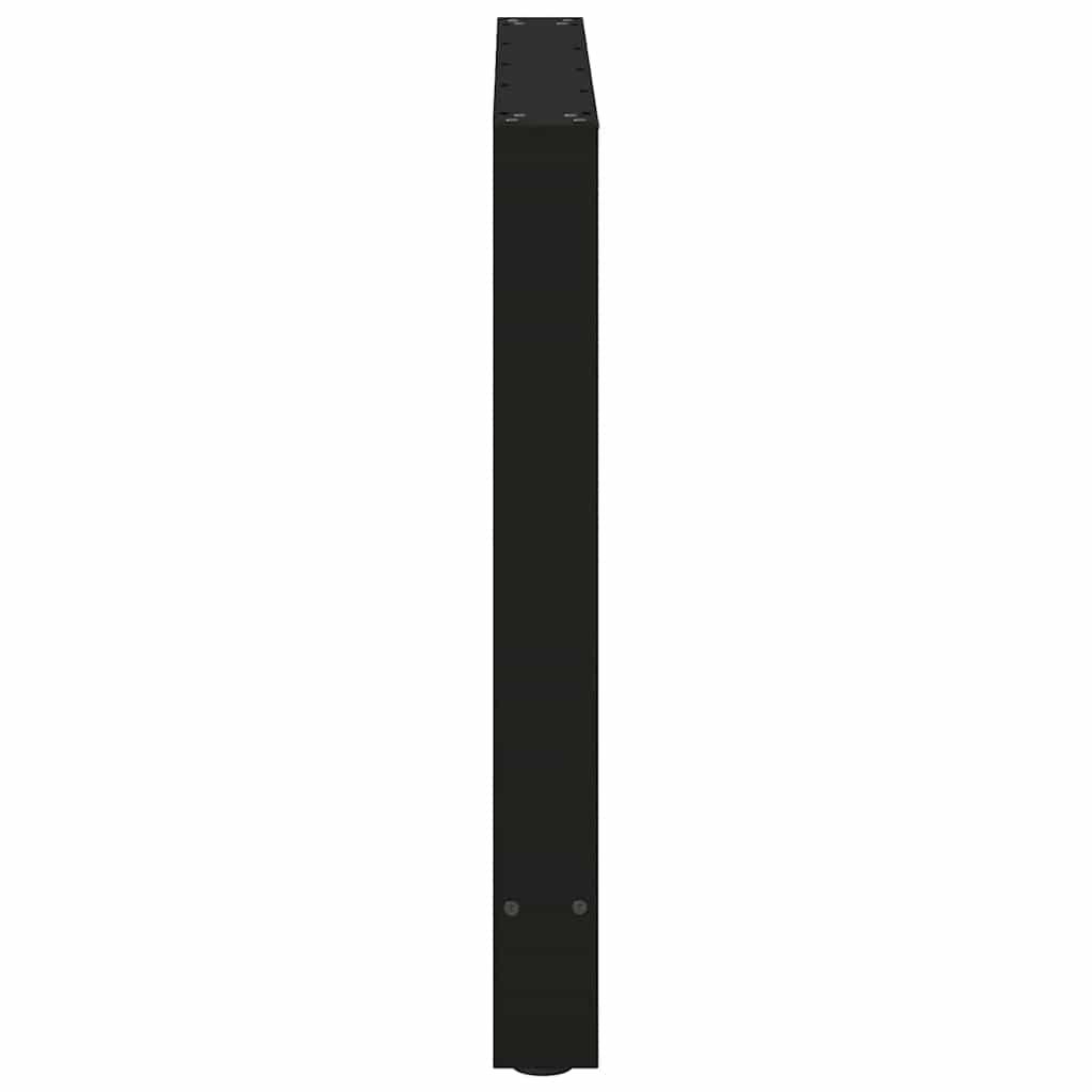 Dining Table Legs Black 2 pcs 70x(72-73) cm Steel