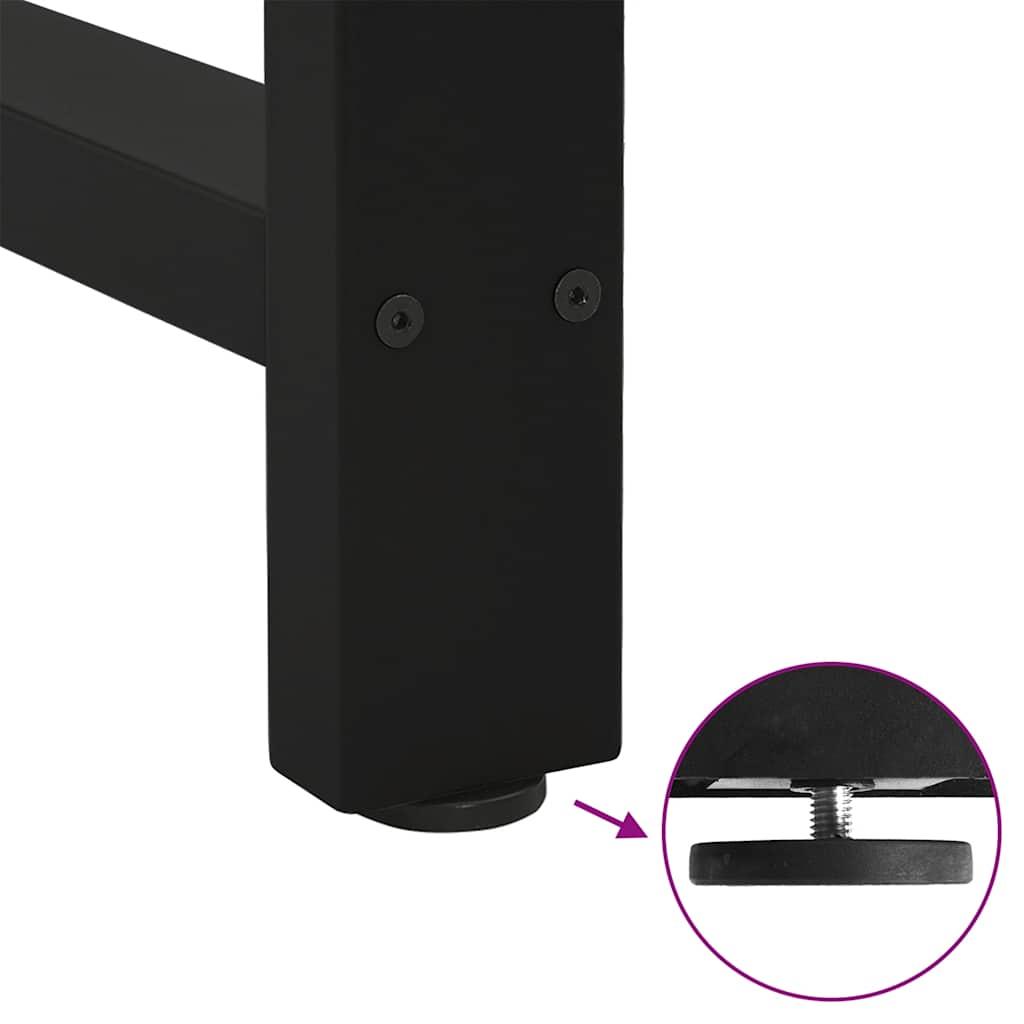 Dining Table Legs Black 2 pcs 70x(72-73) cm Steel