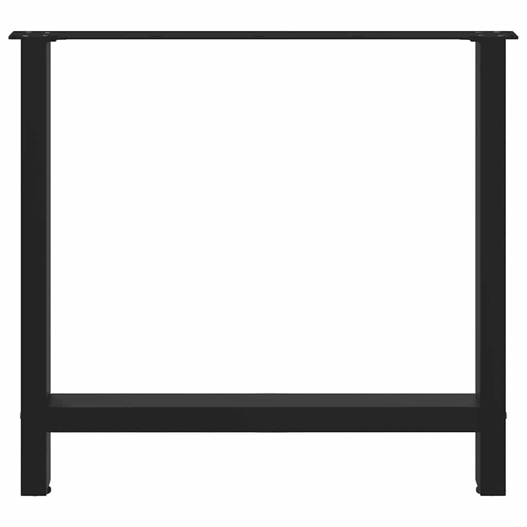 Dining Table Legs Black 2 pcs 80x(72-73) cm Steel