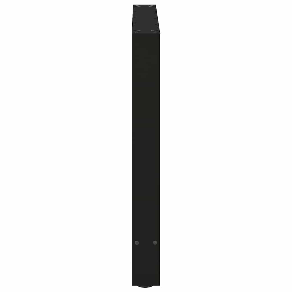 Dining Table Legs Black 2 pcs 80x(72-73) cm Steel