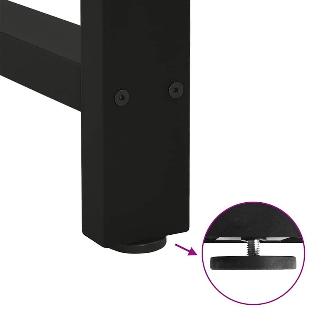 Dining Table Legs Black 2 pcs 80x(72-73) cm Steel