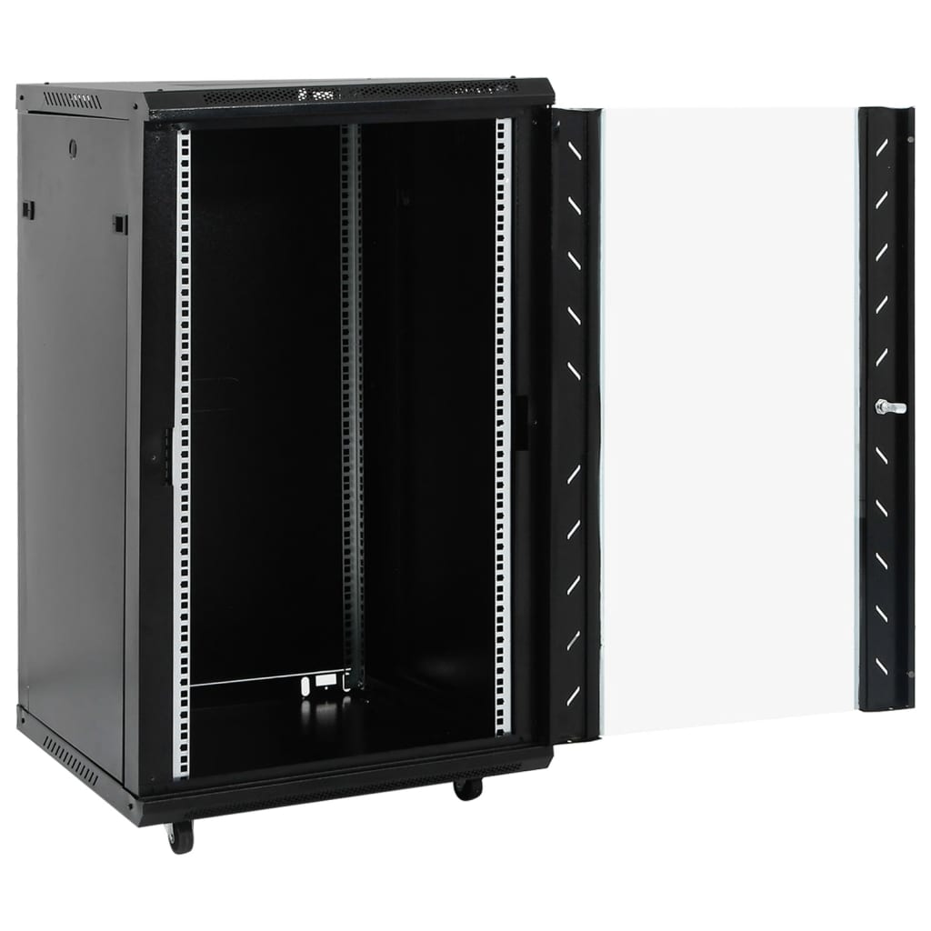 18U Network Cabinet 19" IP20 Black 60x60x100 cm