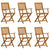 7 Piece Garden Dining Set Solid Wood Eucalyptus