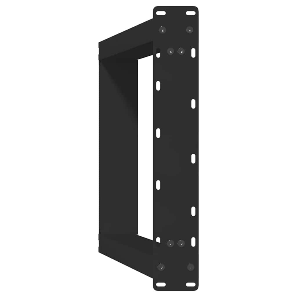 Dining Table Legs U-Shaped 2 pcs Black 60x(72-73) cm Steel