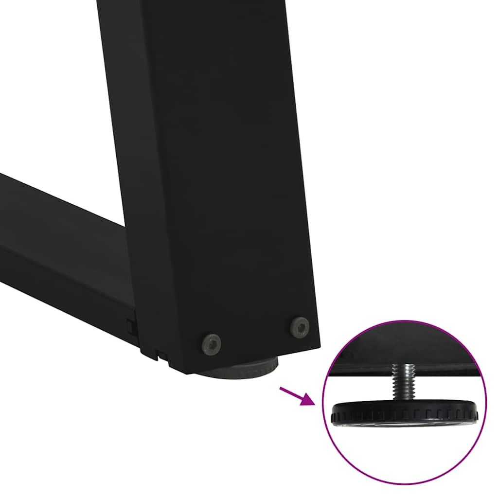 Dining Table Legs U-Shaped 2 pcs Black 60x(72-73) cm Steel