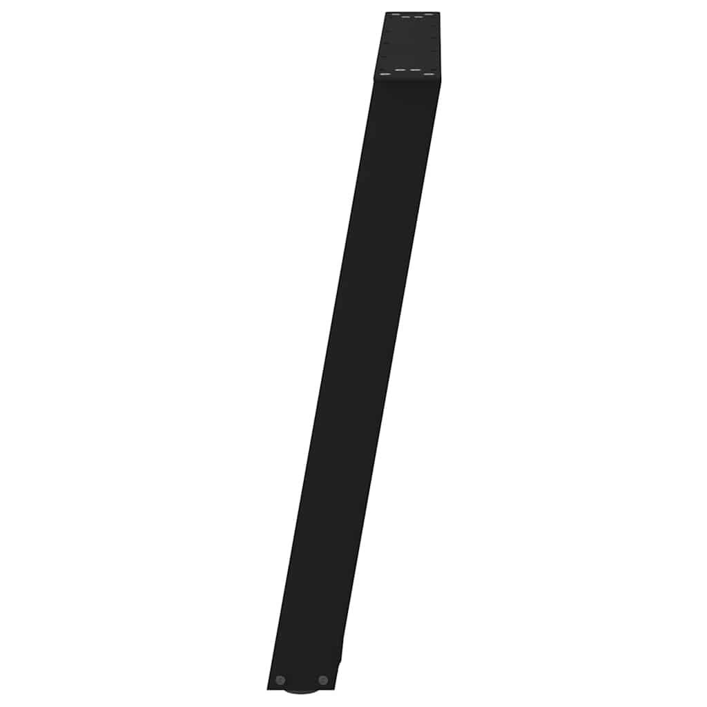 Dining Table Legs U-Shaped 2 pcs Black 70x(72-73) cm Steel