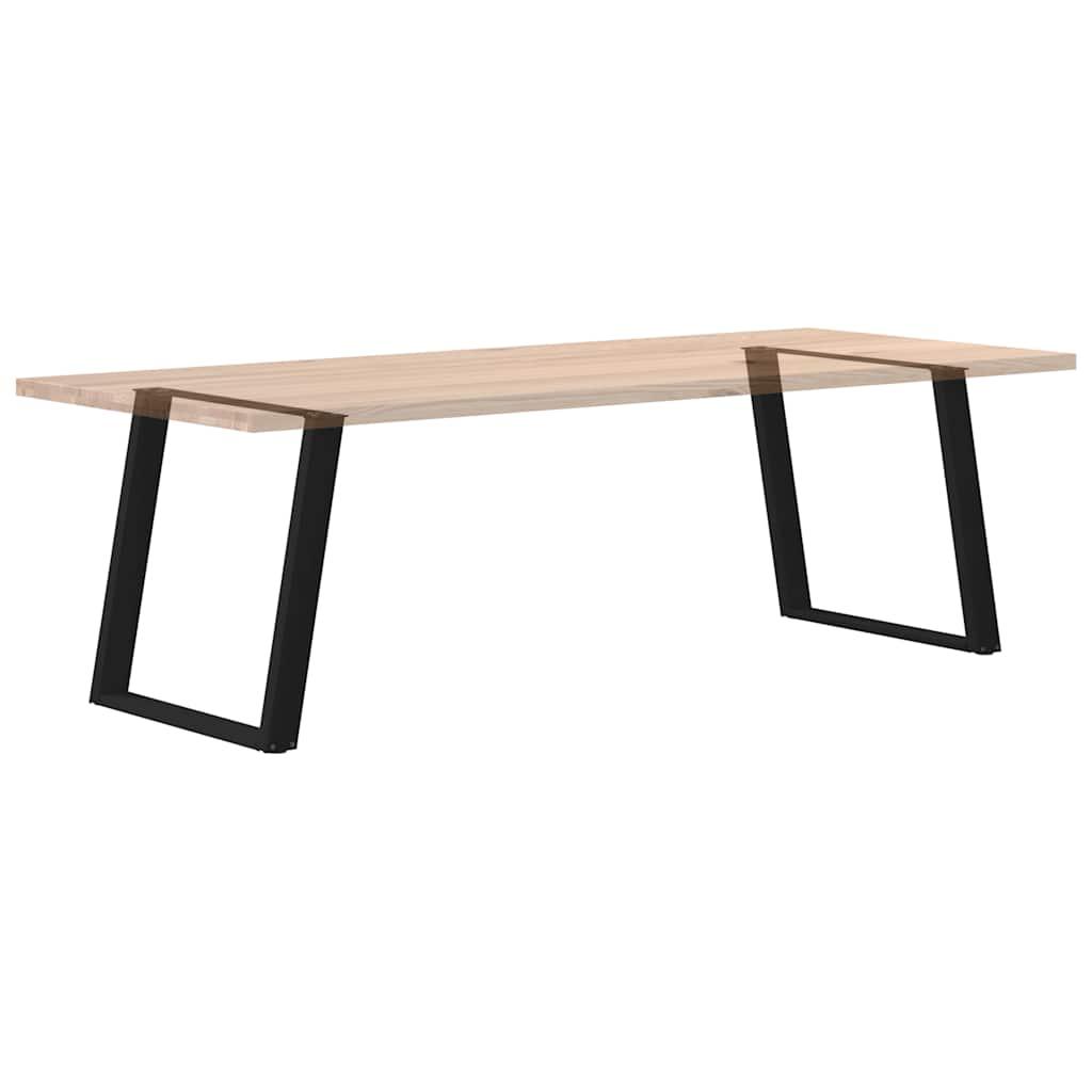 Dining Table Legs U-Shaped 2 pcs Black 70x(72-73) cm Steel