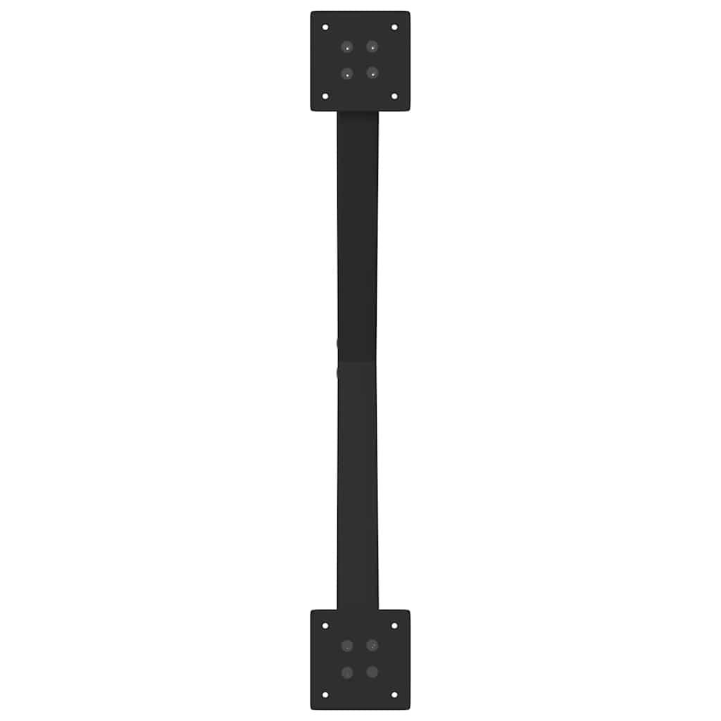 Dining Table Legs X-Shaped 2 pcs Black 80x(72-73) cm Steel