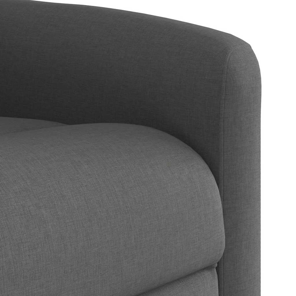 Massage Recliner Chair Dark Grey Fabric