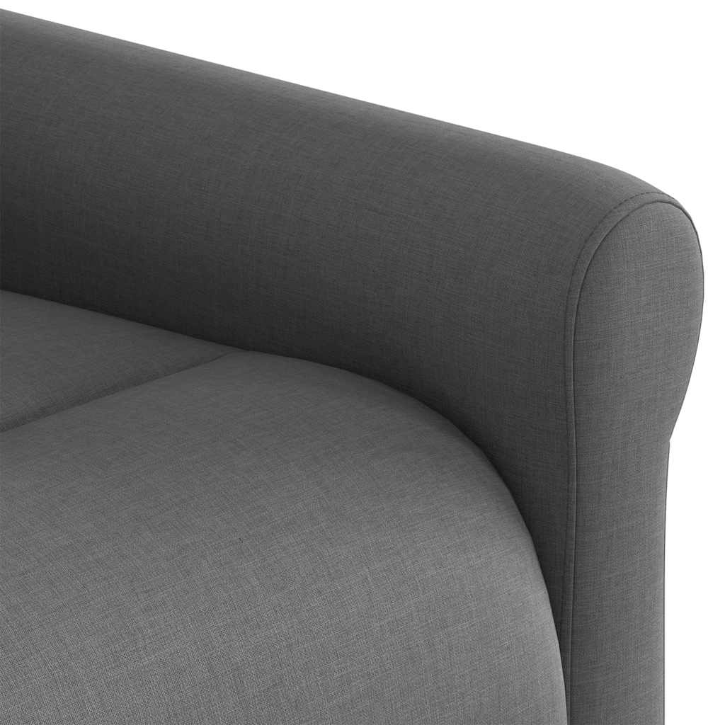 Massage Recliner Chair Dark Grey Fabric