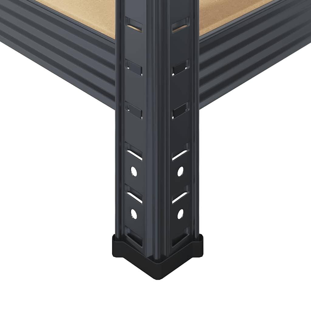5-Layer Storage Shelves 4 pcs Anthracite Steel&Engineered Wood