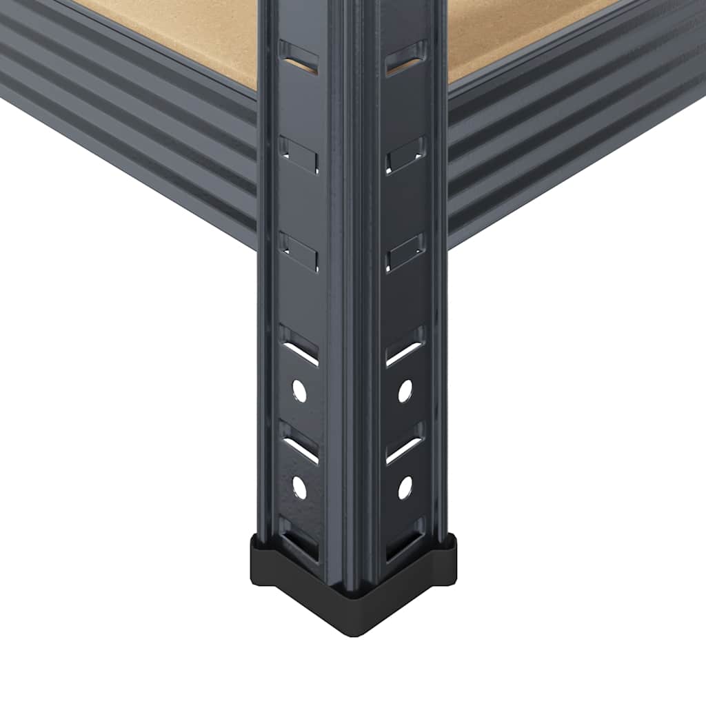 5-Layer Storage Shelves 4 pcs Anthracite Steel&Engineered Wood