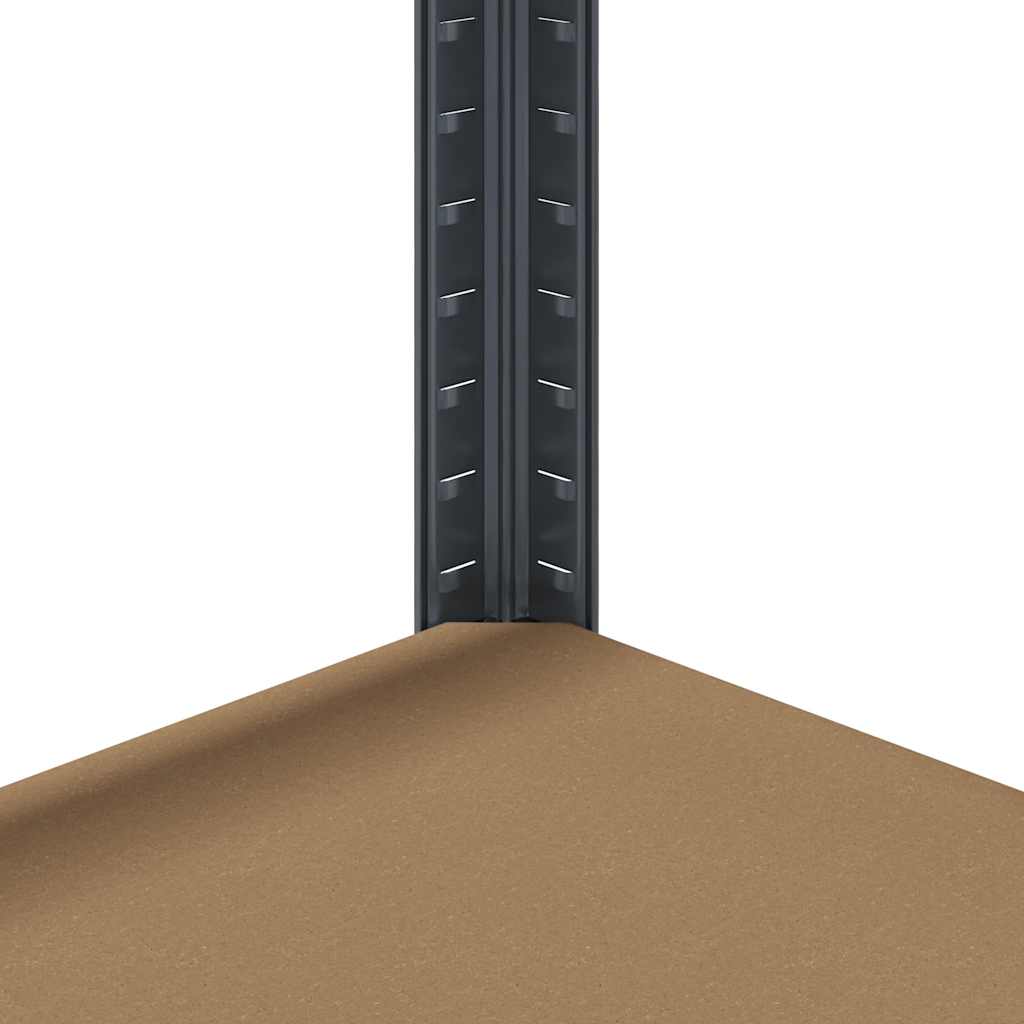 3 Piece 5-Layer Shelves Set Anthracite Steel&Engineered Wood