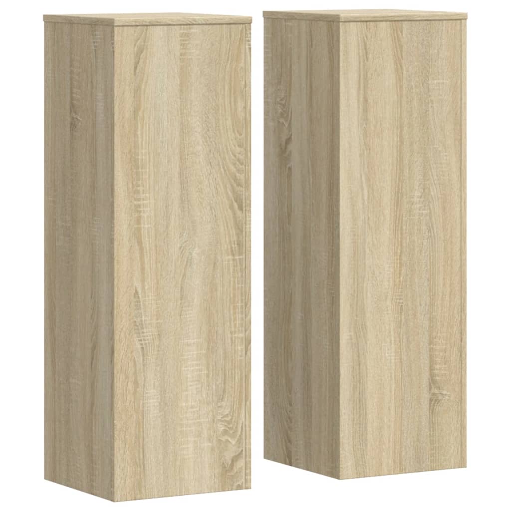 Plant Stands 2 pcs Sonoma Oak 33x33x100 cm Engineered Wood