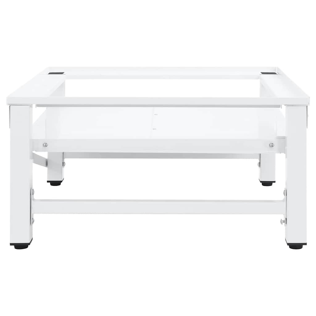 Washing Machine Pedestal with Pull-out Shelf White
