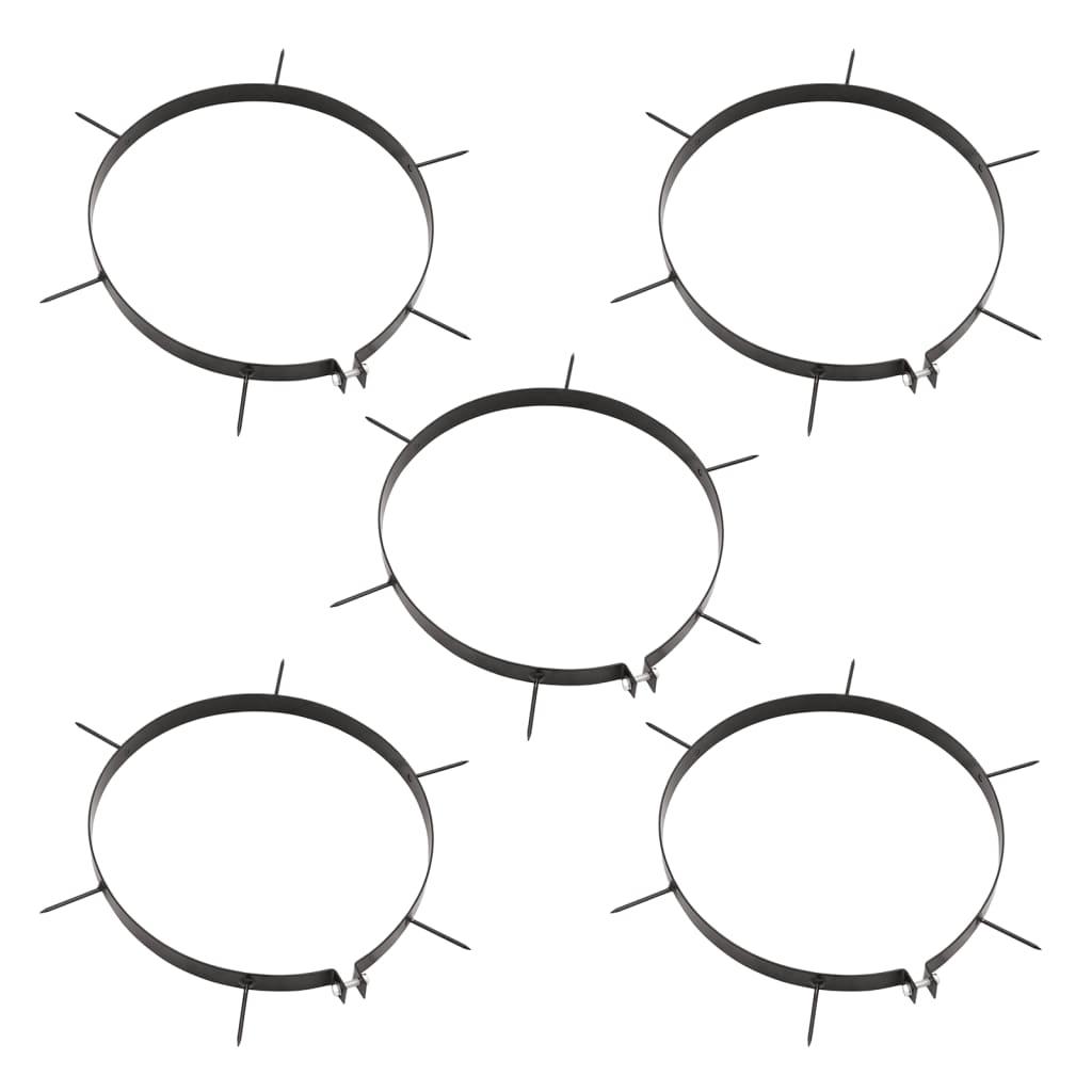 Garden Lawn Roller Pull with Aerator Clamps Black 63 L Iron and Steel