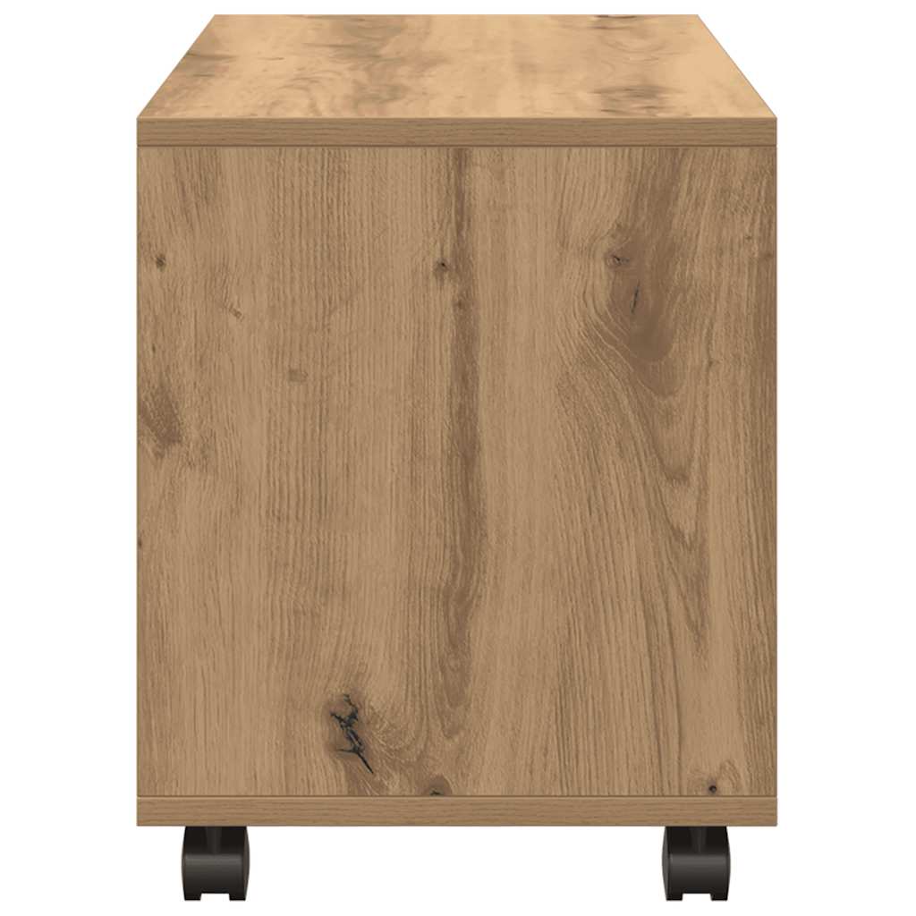 Rolling Cabinet Artisian Oak 72x33x42.5 cm Engineered Wood