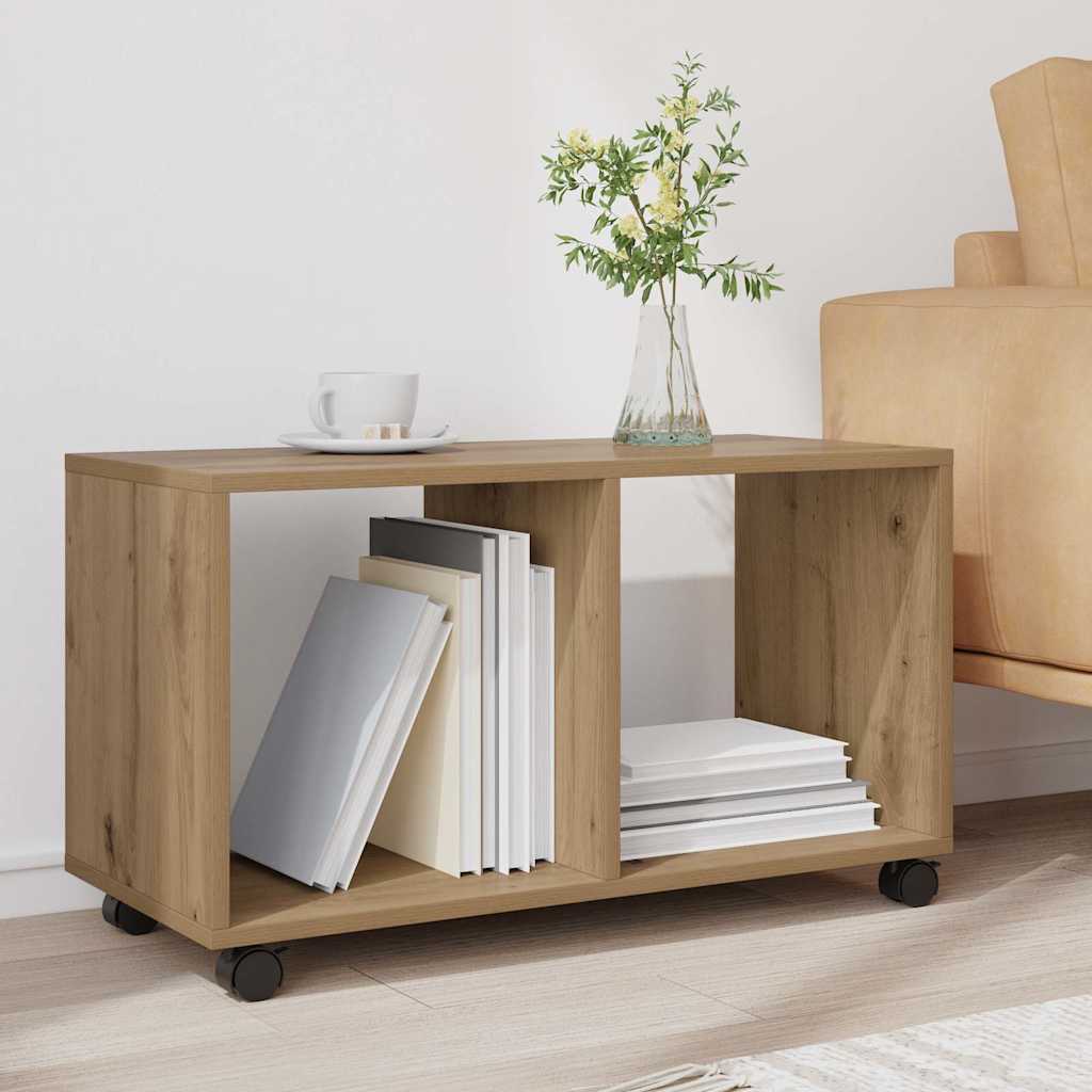 Rolling Cabinet Artisian Oak 72x33x42.5 cm Engineered Wood