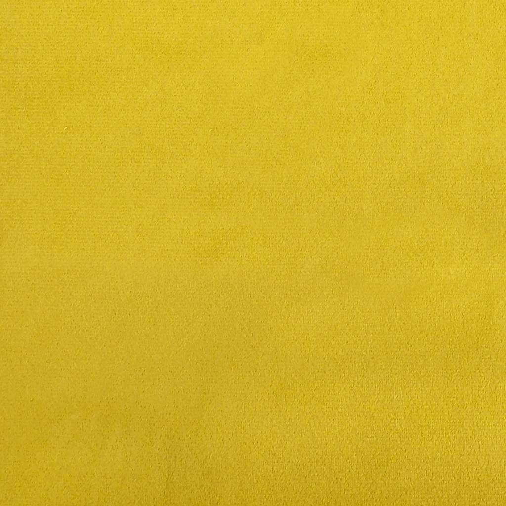 Relaxing Chair with Stool Yellow Velvet