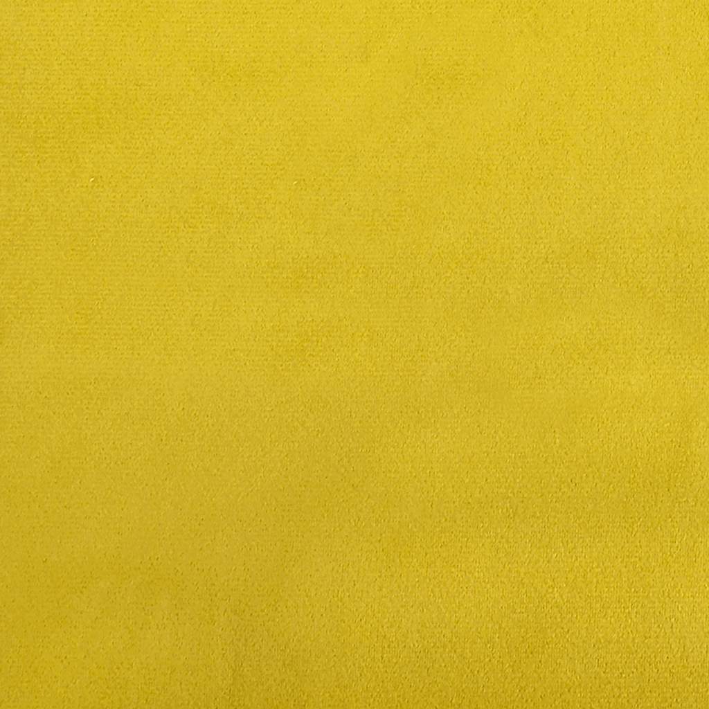 Rocking Chair with Stool Yellow Velvet