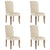 Dining Chairs 4 pcs Beige Linen-Look Fabric