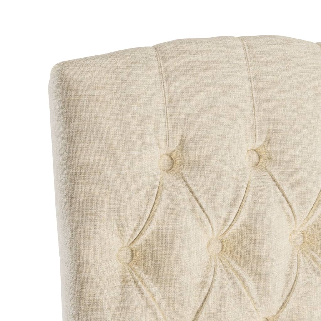 Dining Chairs 4 pcs Beige Linen-Look Fabric