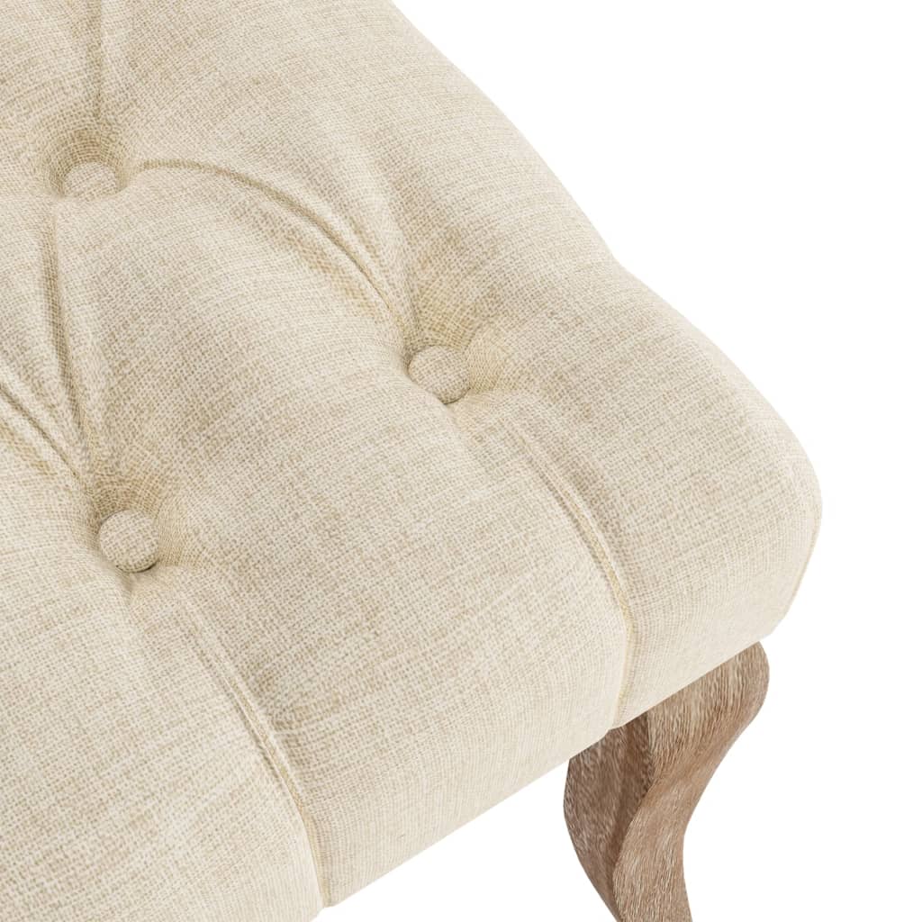 Dining Chairs 6 pcs Beige Linen-Look Fabric