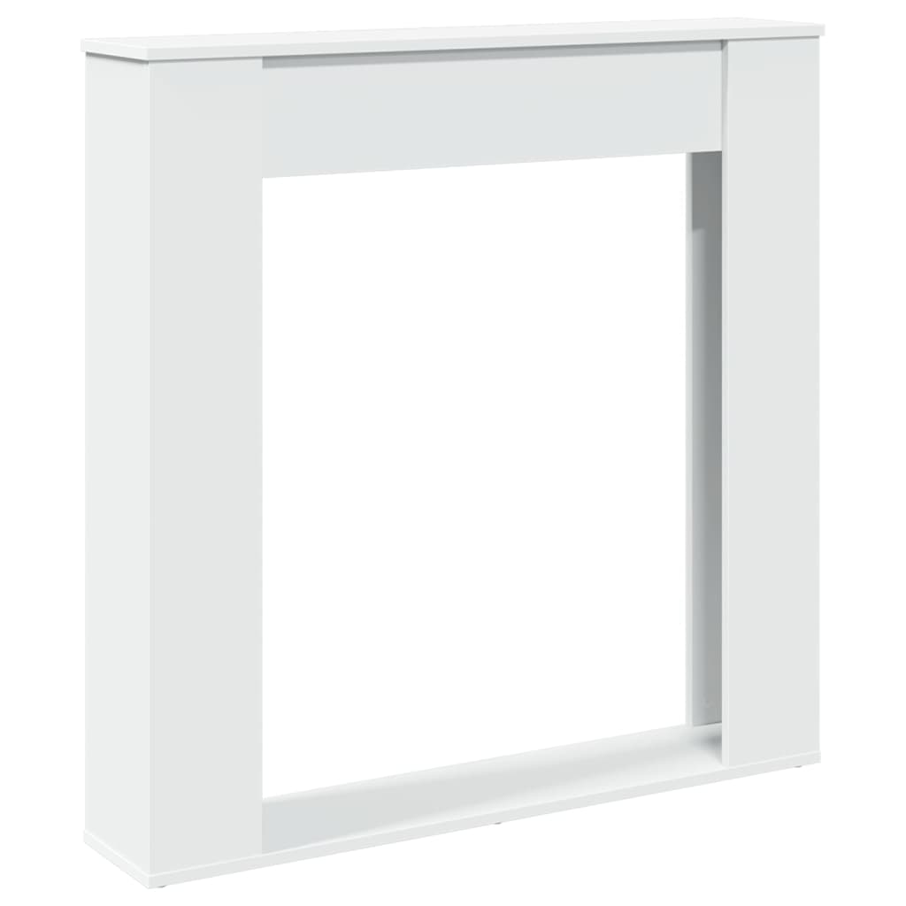 Fireplace Surround White 100x20x100 cm Engineered Wood