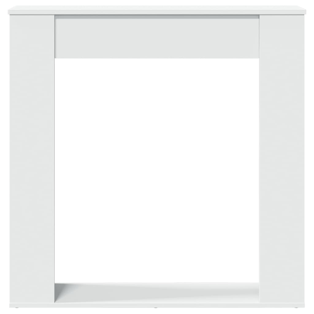 Fireplace Surround White 100x20x100 cm Engineered Wood