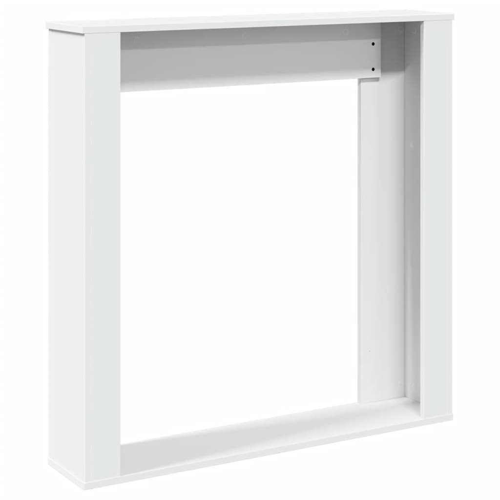 Fireplace Surround White 100x20x100 cm Engineered Wood