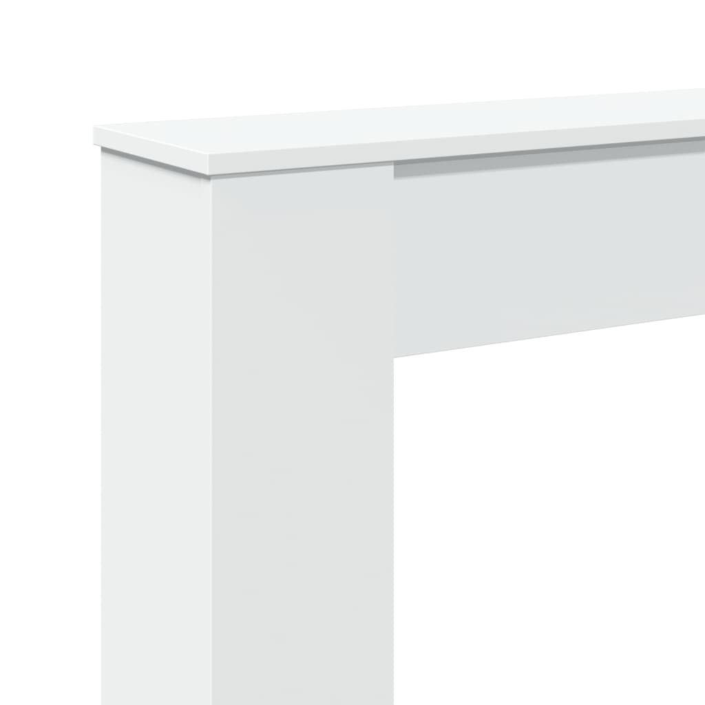 Fireplace Surround White 100x20x100 cm Engineered Wood