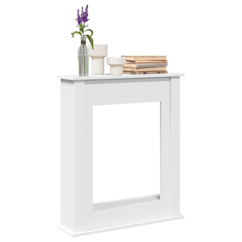 Fireplace Surround White 75x20x87,5 cm Engineered Wood