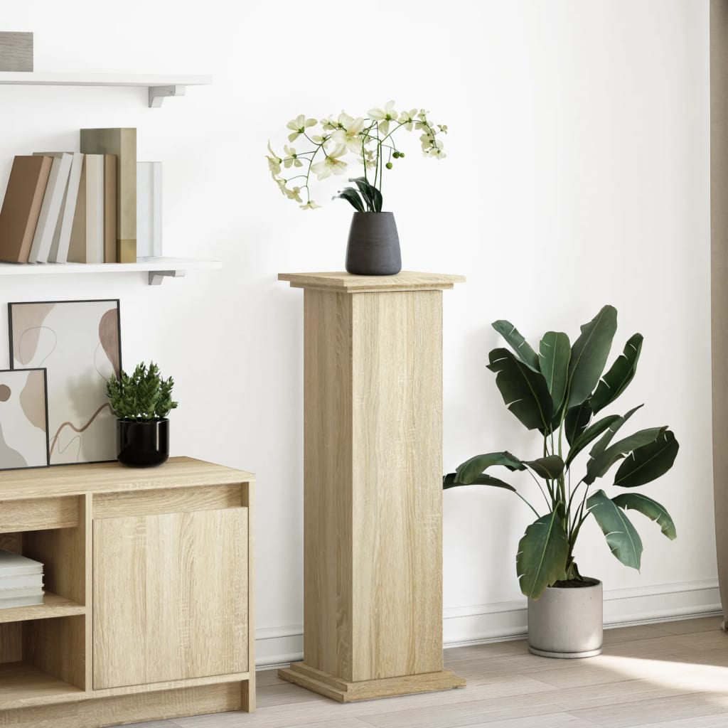 Display Stand with Storage Sonoma Oak 31x30x90 cm Engineered Wood