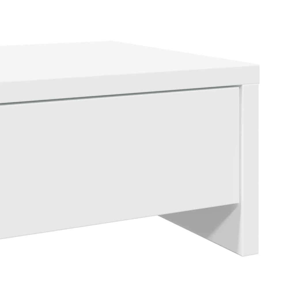 Monitor Stand with Drawers White 50x27x15 cm Engineered Wood