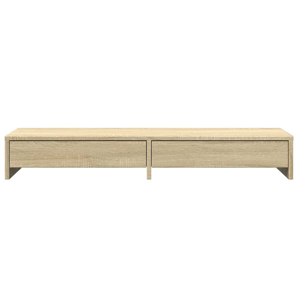 Monitor Stand with Drawers Sonoma Oak 100x27x15 cm Engineered Wood