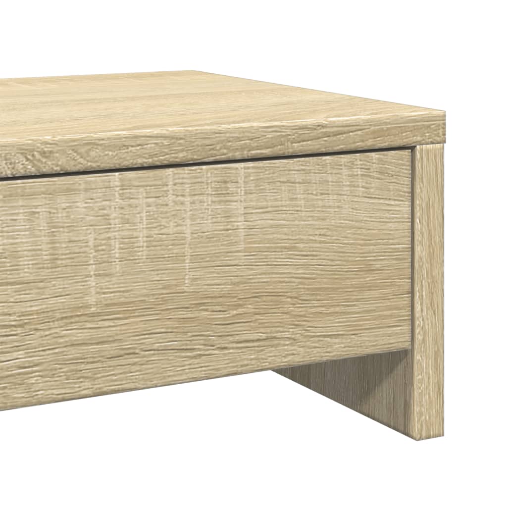 Monitor Stand with Drawers Sonoma Oak 100x27x15 cm Engineered Wood