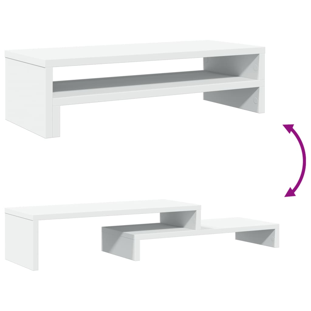 Monitor Stand White 54x22x15 cm Engineered Wood