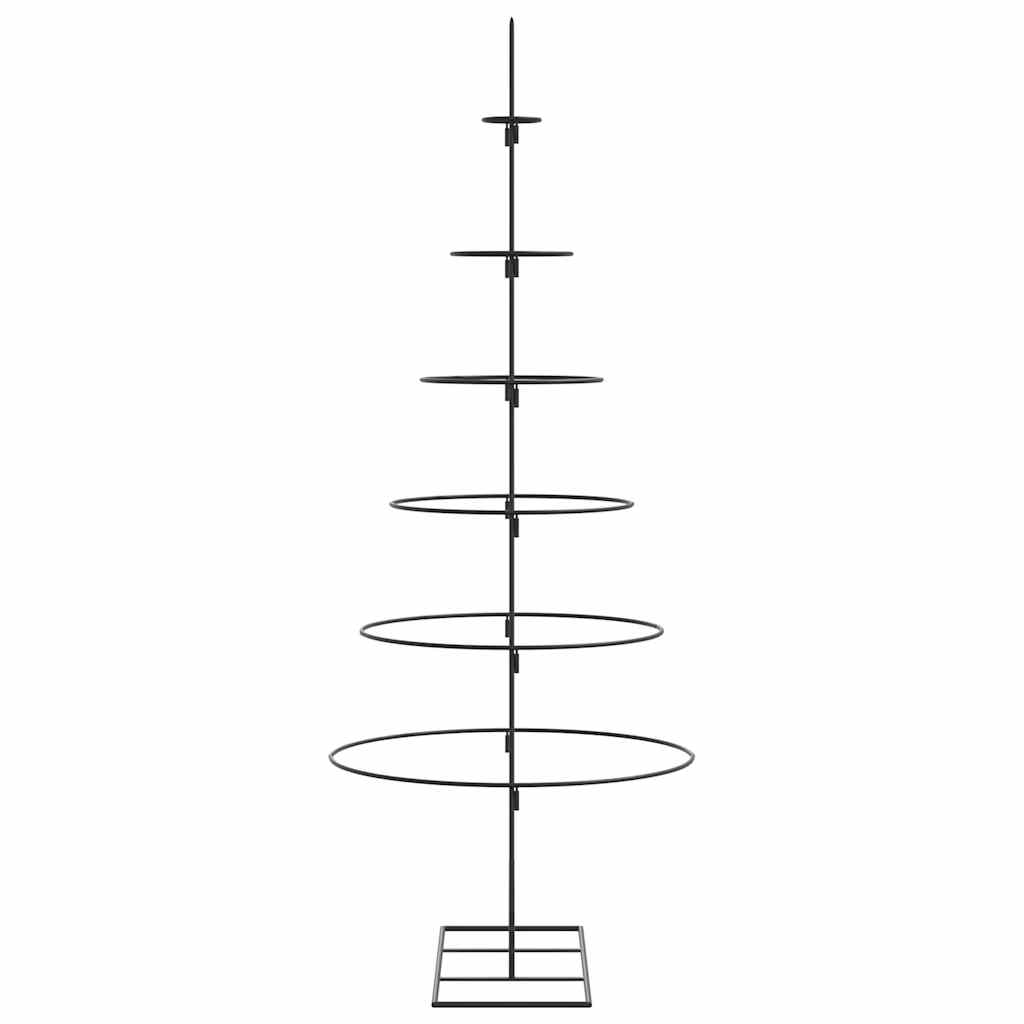 Metal Christmas Tree for Decoration Black 150 cm