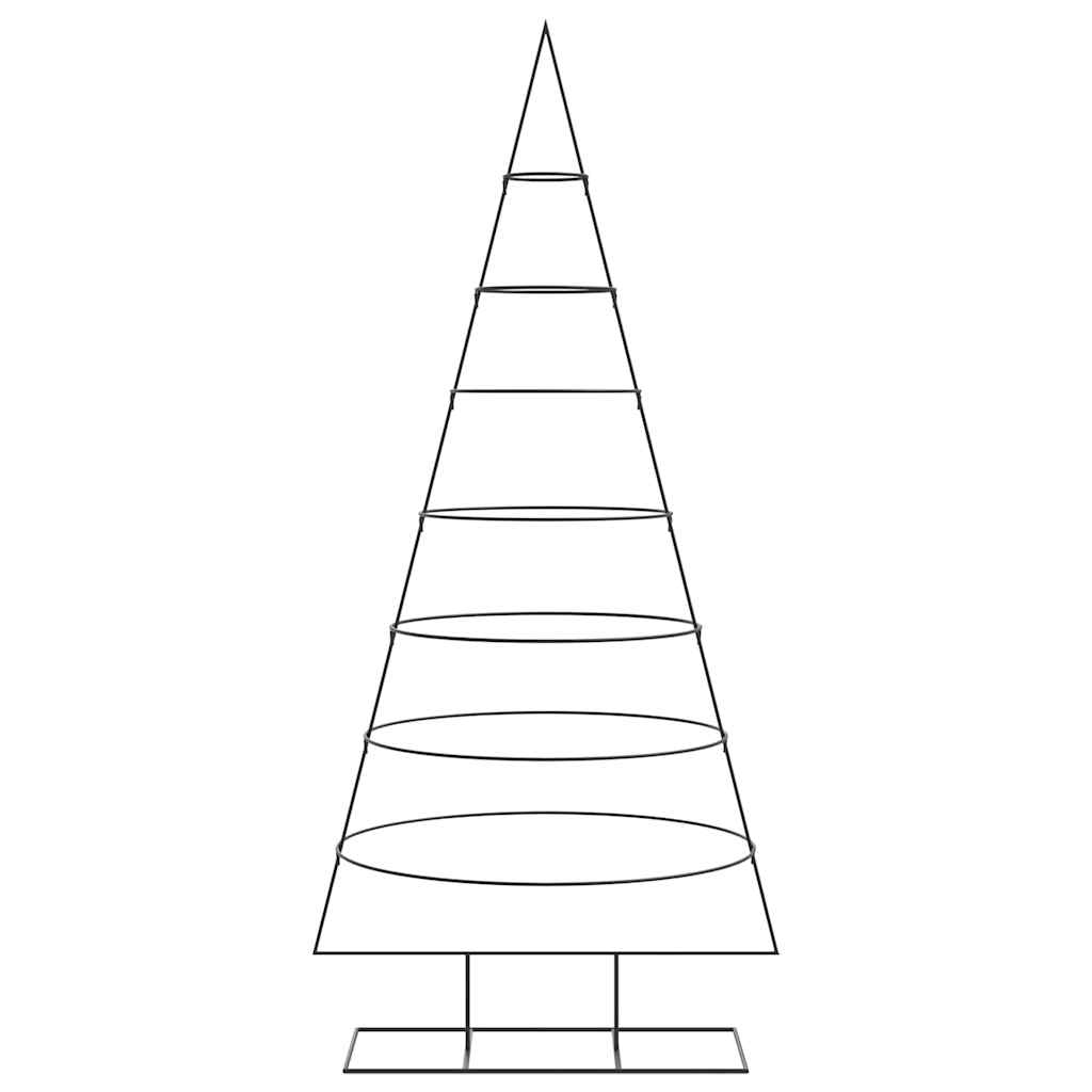 Metal Christmas Tree for Decoration Black 210 cm