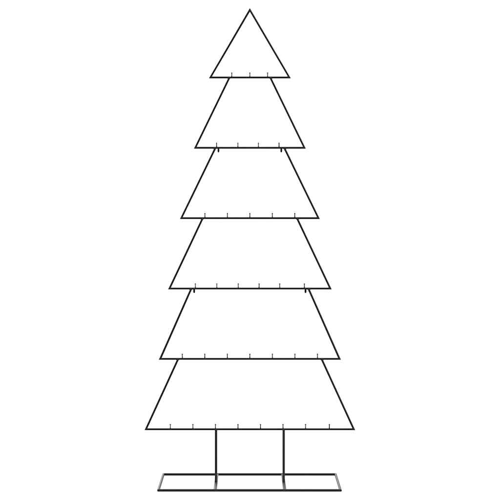 Metal Christmas Tree for Decoration Black 180 cm