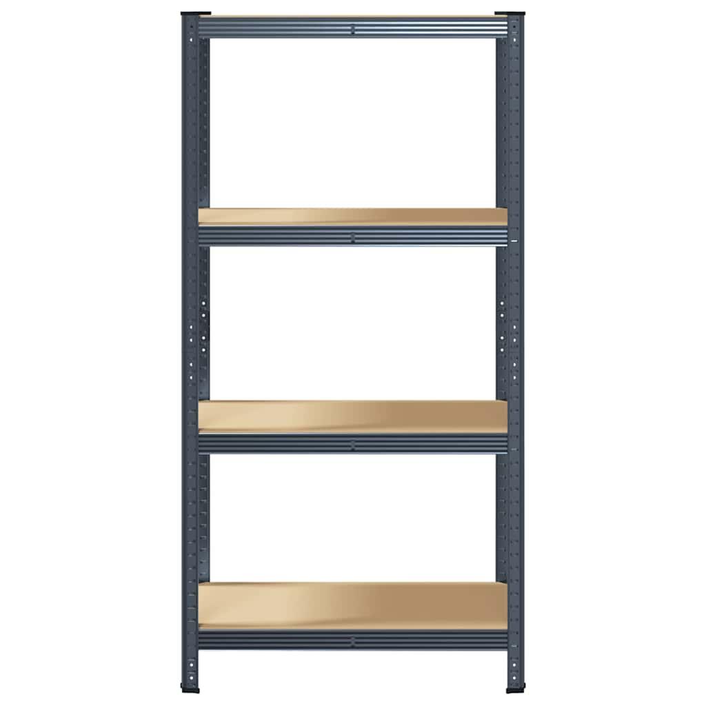 4-Layer Storage Shelf Anthracite Steel&Engineered Wood