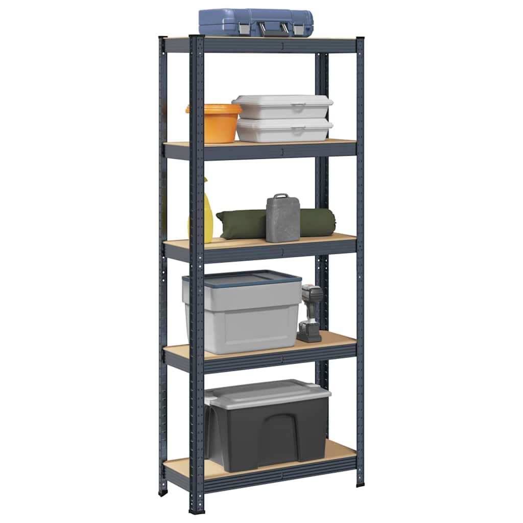 5-Layer Storage Shelf Anthracite Steel&amp;Engineered Wood
