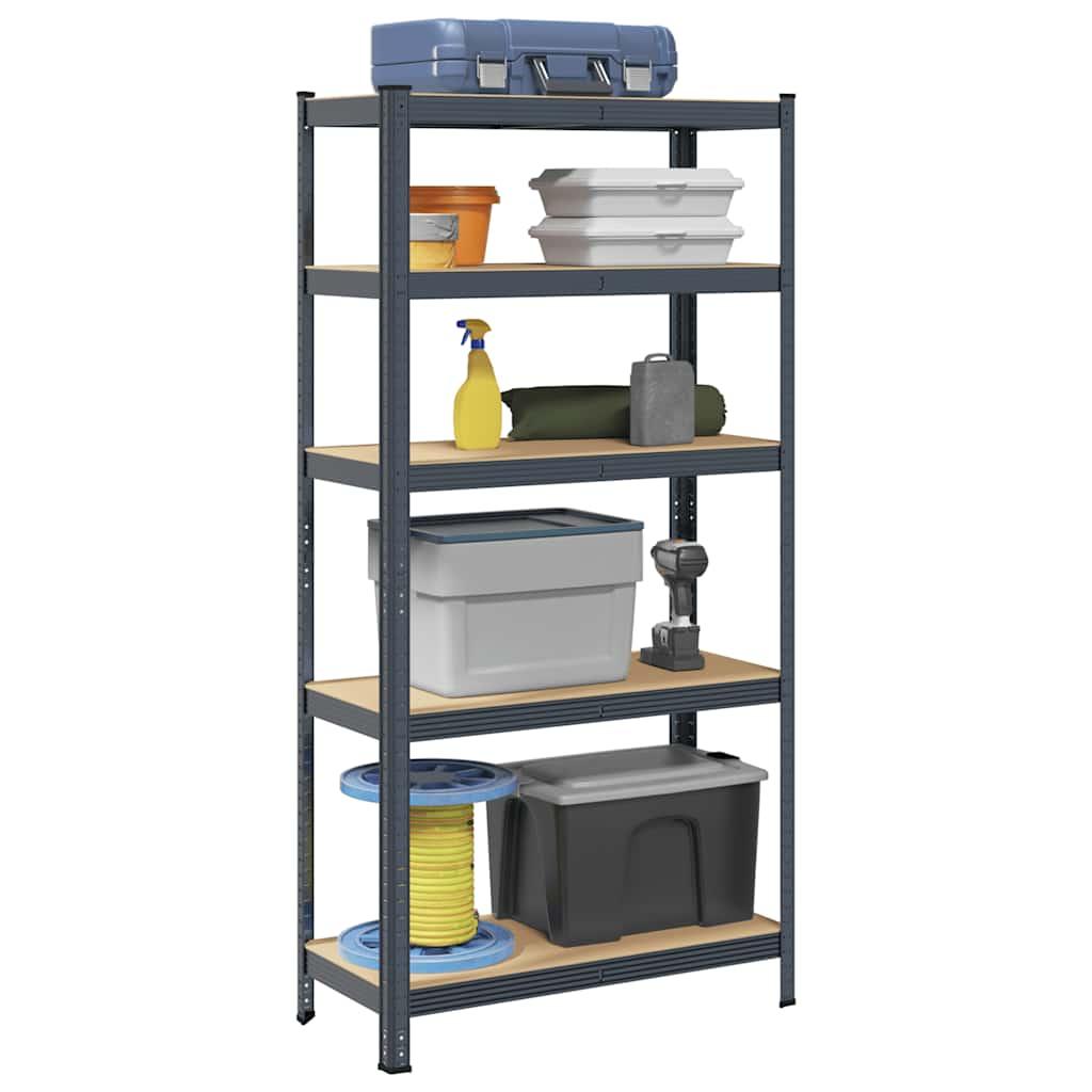 5-Layer Storage Shelf Anthracite Steel&amp;Engineered Wood