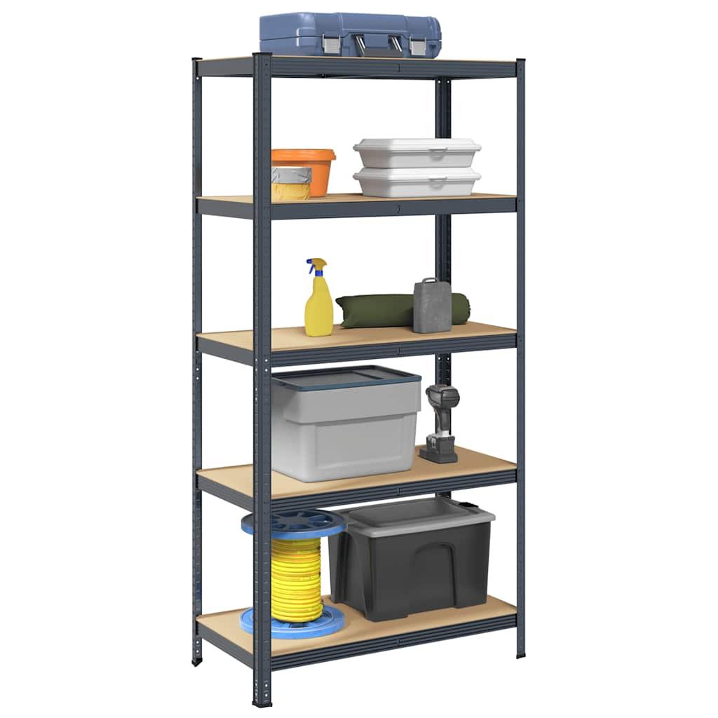 5-Layer Storage Shelf Anthracite Steel&amp;Engineered Wood