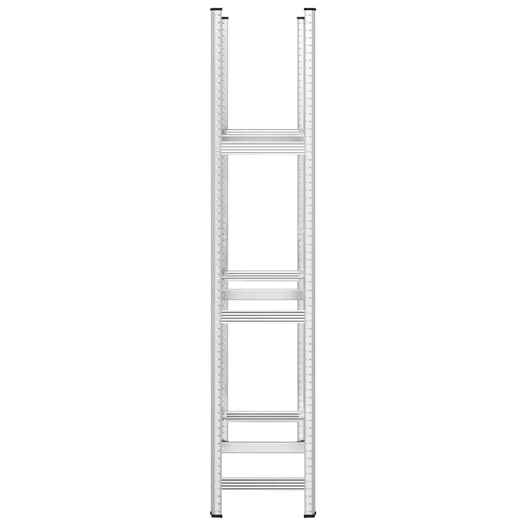 3-Layer Tyre Shelf Silver 110x40x200 cm Steel